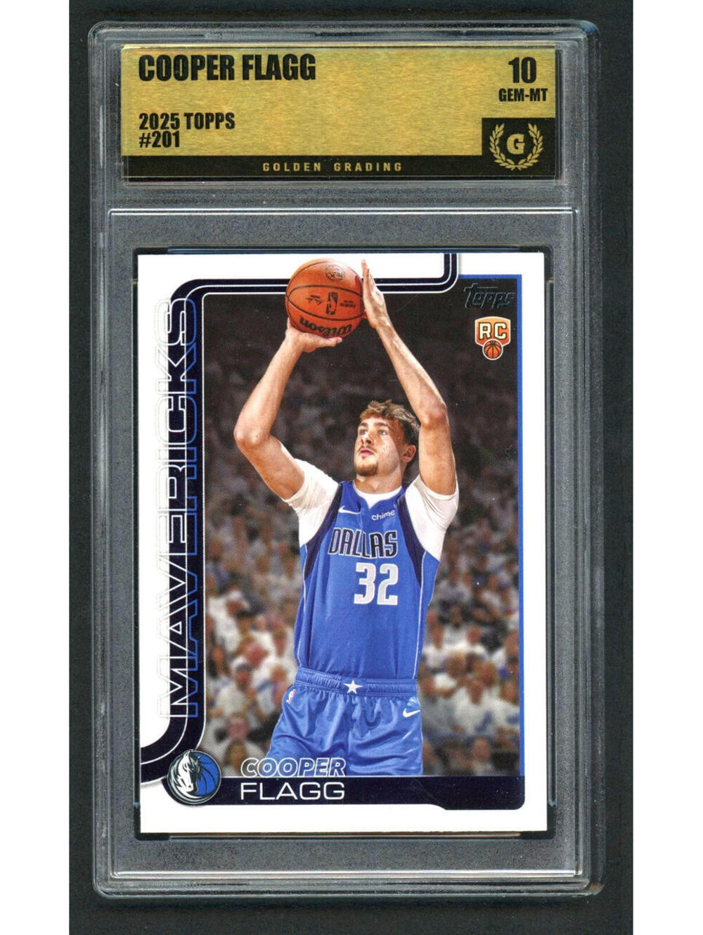 2025-26 Topps Cooper Flagg #201 Dallas Marverics Rookie Card (RC) Gem Mint 10